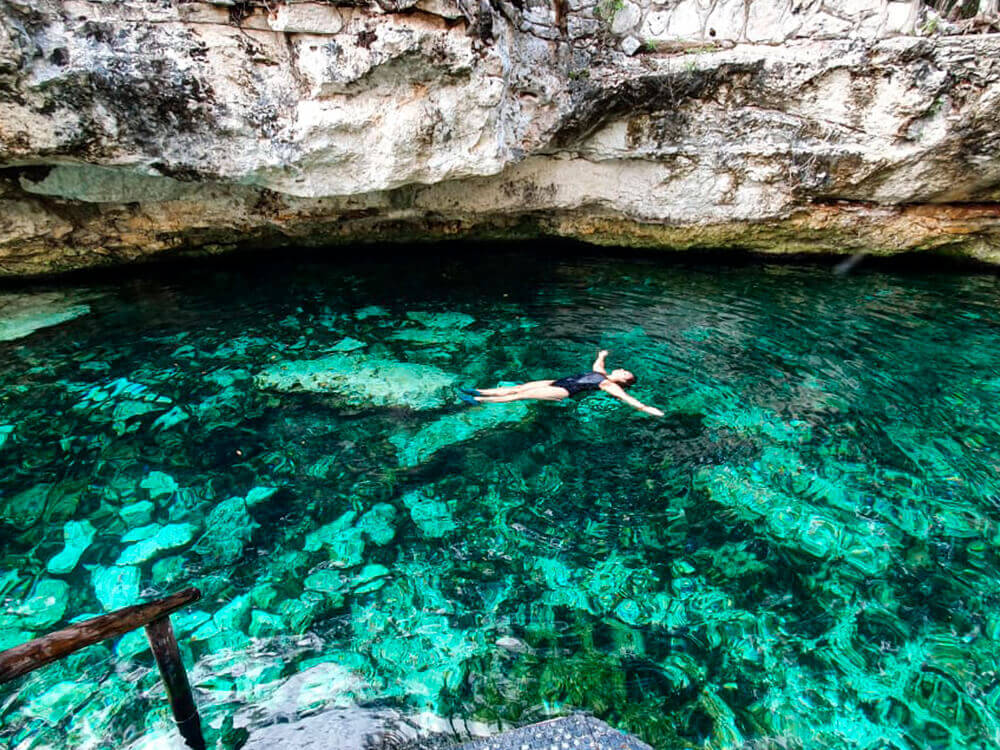 Tulum experience with cenotes and Statue of mother nature